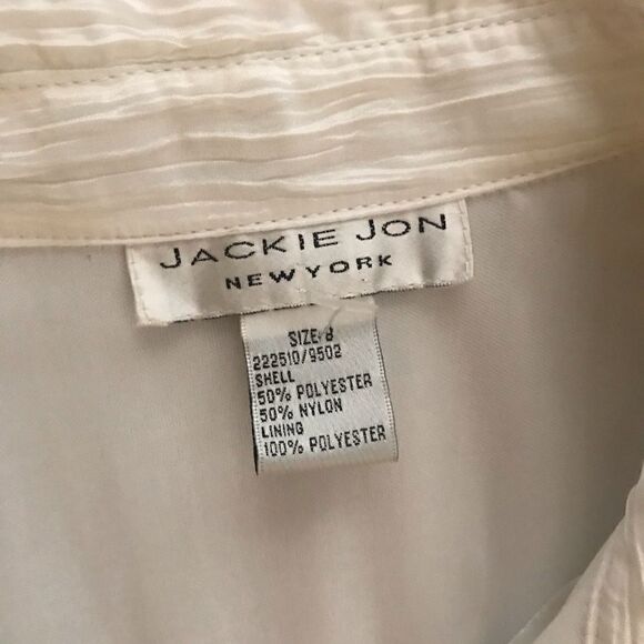 Jackie Jon Ruched White evening fitted blouse 8 - Picture 2 of 6